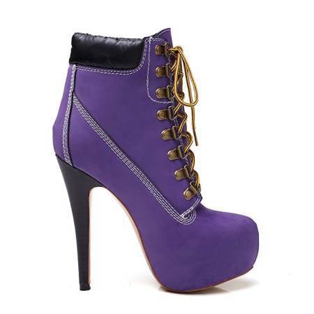 BuonoScarpe New Platform High Heels 15cm Stilettos Fashion Camouflage Ankle Boots Shoes Woman Lace Up Sexy Night Club Boots Chic - ANIBEY