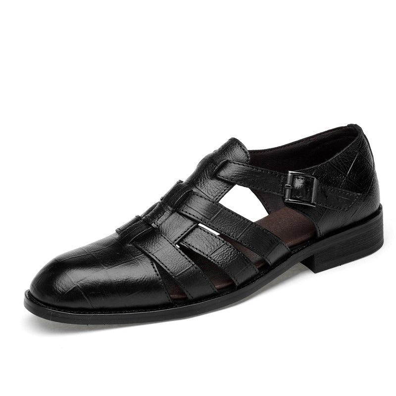 Men's Hollow-out Formal Business Buckle Shoes - ANIBEY