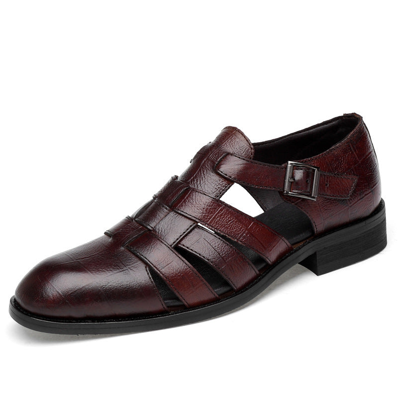 Men's Hollow-out Formal Business Buckle Shoes - ANIBEY