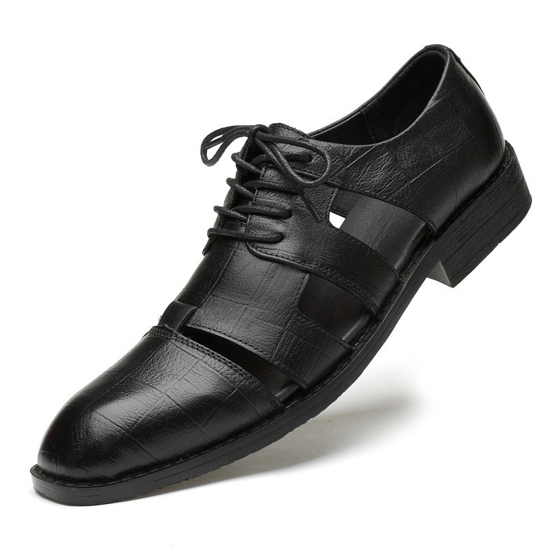 Men's Hollow-out Formal Business Buckle Shoes - ANIBEY