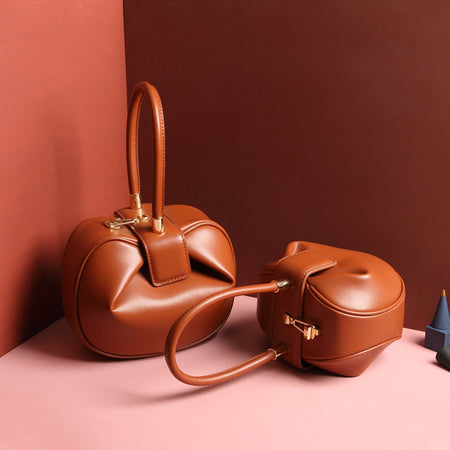 Leather handbags fashion dumplings handbag - ANIBEY