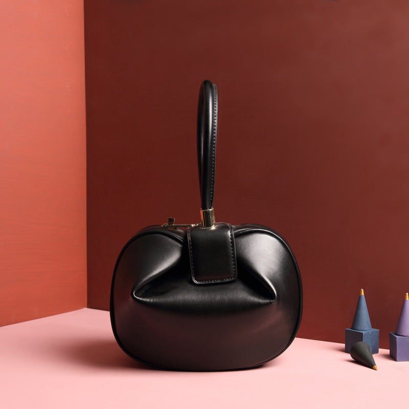 Leather handbags fashion dumplings handbag - ANIBEY