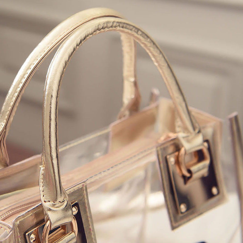 Women's Transparent Handbags Beach Bags Clear Jelly crystal Purse Crossbody Bags - ANIBEY