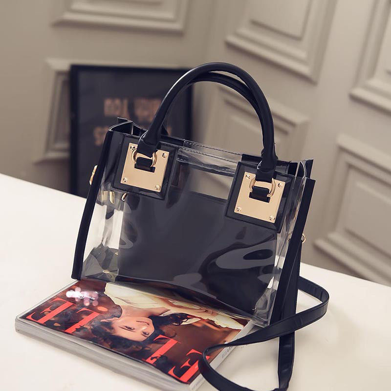 Women's Transparent Handbags Beach Bags Clear Jelly crystal Purse Crossbody Bags - ANIBEY