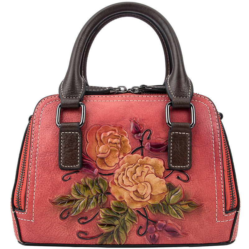Genuine Leather Bag Women's Handbags Mini Vintage Casual Shoulder Bag - ANIBEY