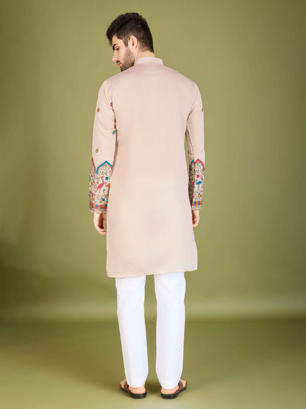 Black Designer Viscose Silk Kurta with Thread Work – TULIP - ANIBEY