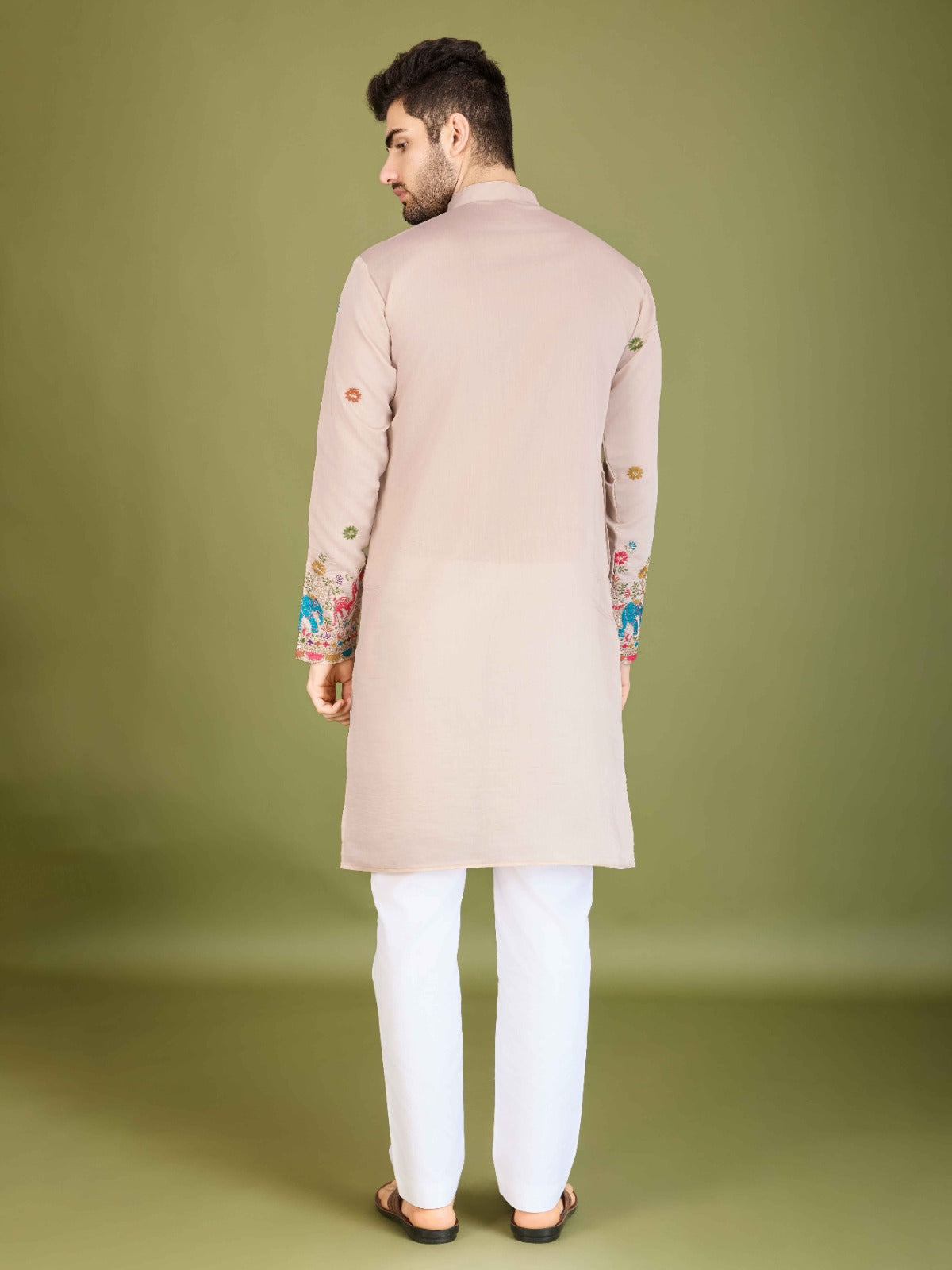 Black Designer Viscose Silk Kurta with Thread Work – TULIP - ANIBEY