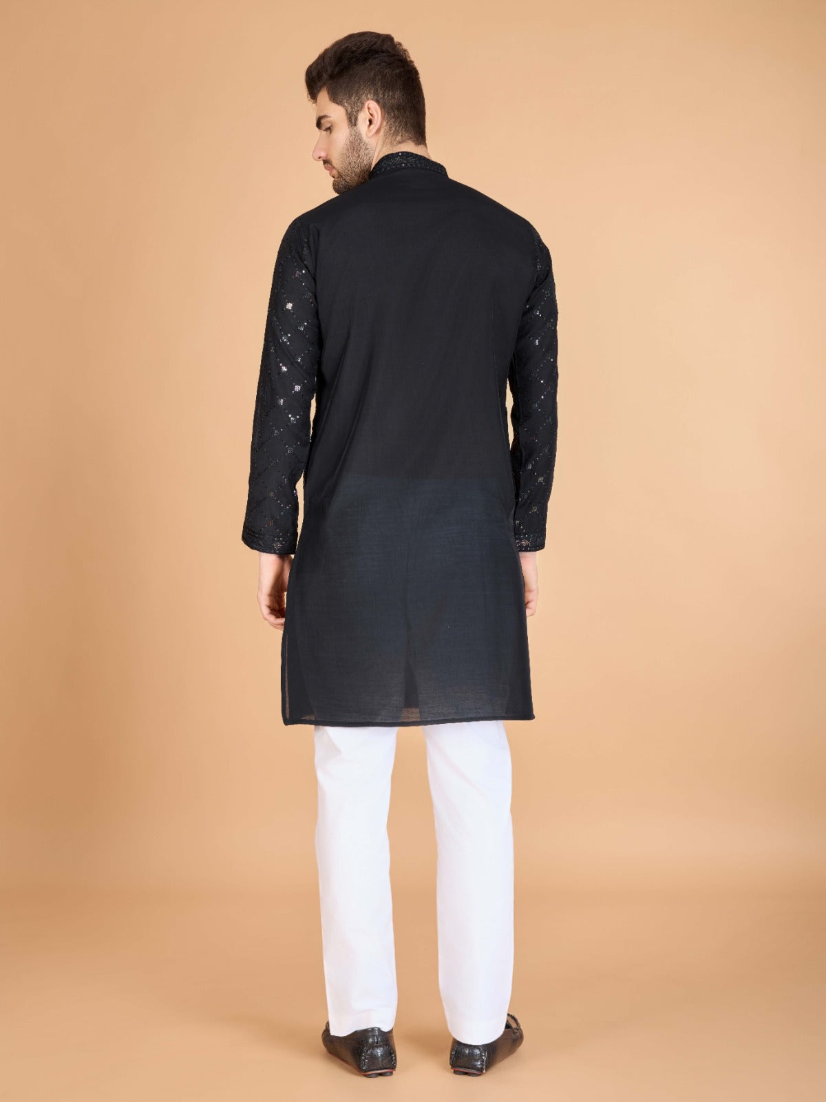 Viscose Fabric Embroidered Traditional Kurta for Mens Wear - ANIBEY