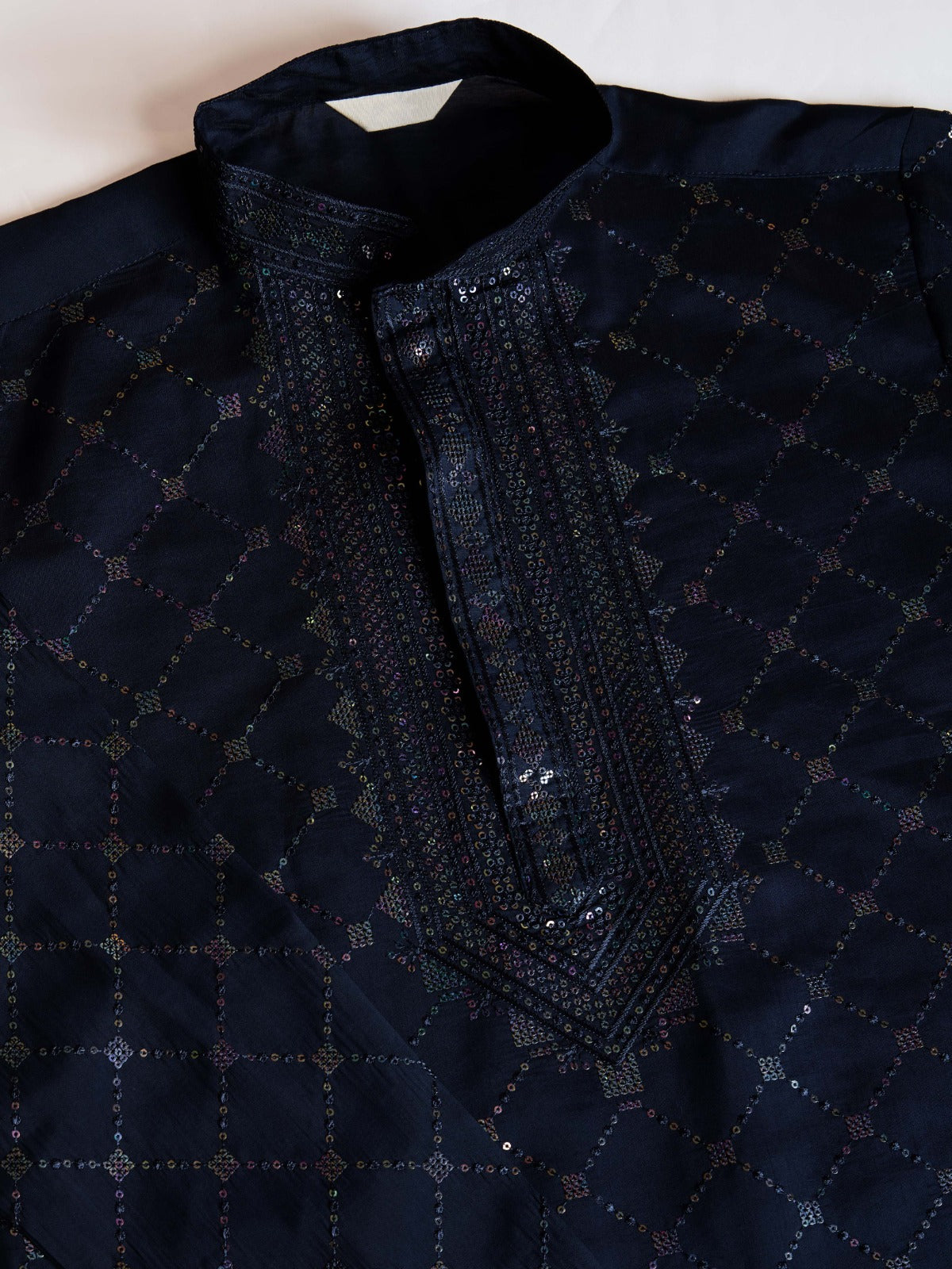 Viscose Fabric Embroidered Traditional Kurta for Mens Wear - ANIBEY