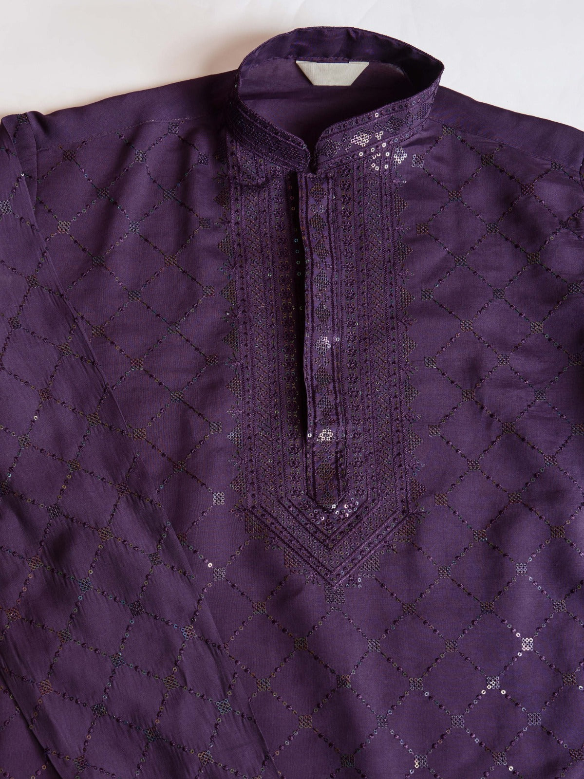 Viscose Fabric Embroidered Traditional Kurta for Mens Wear - ANIBEY