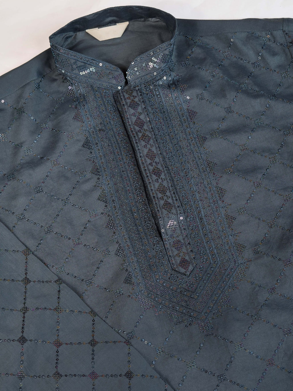 Viscose Fabric Embroidered Traditional Kurta for Mens Wear - ANIBEY