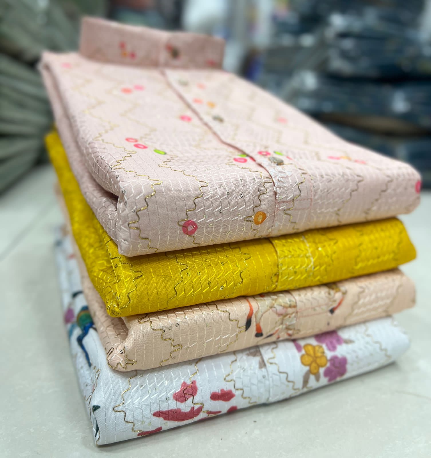 Blue Hills Paarv Rayon Embroidered Mens Kurta With - ANIBEY