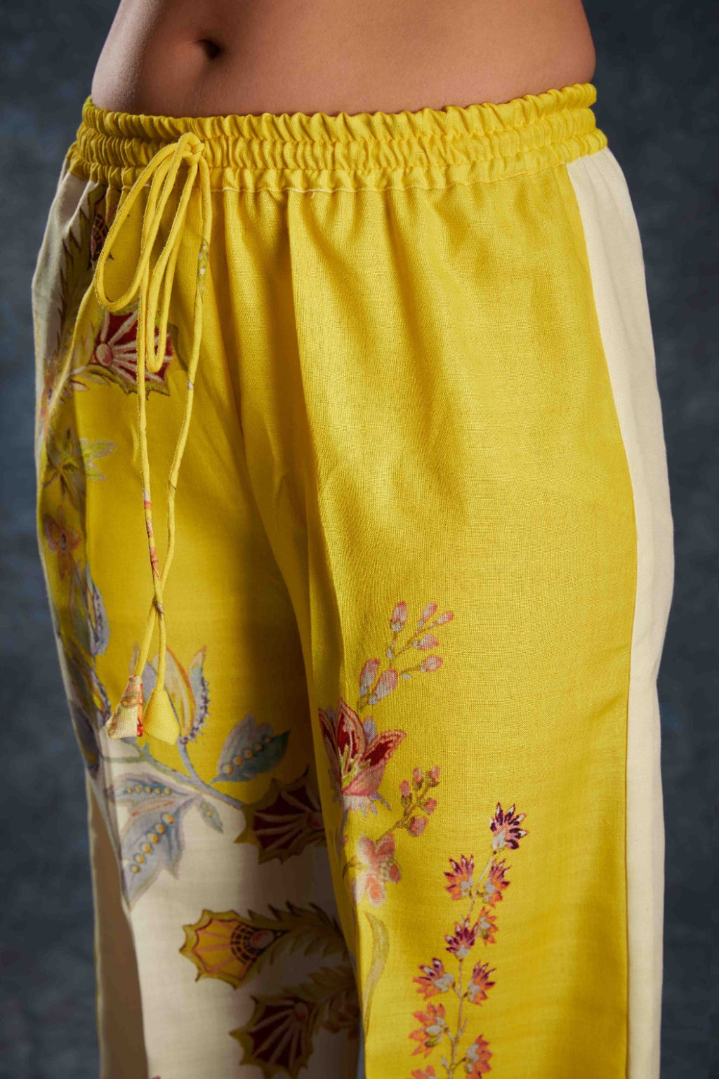 Buy Navy Blue Digital Printed Linen Jumpsuit From Ethnic Plus - ANIBEY