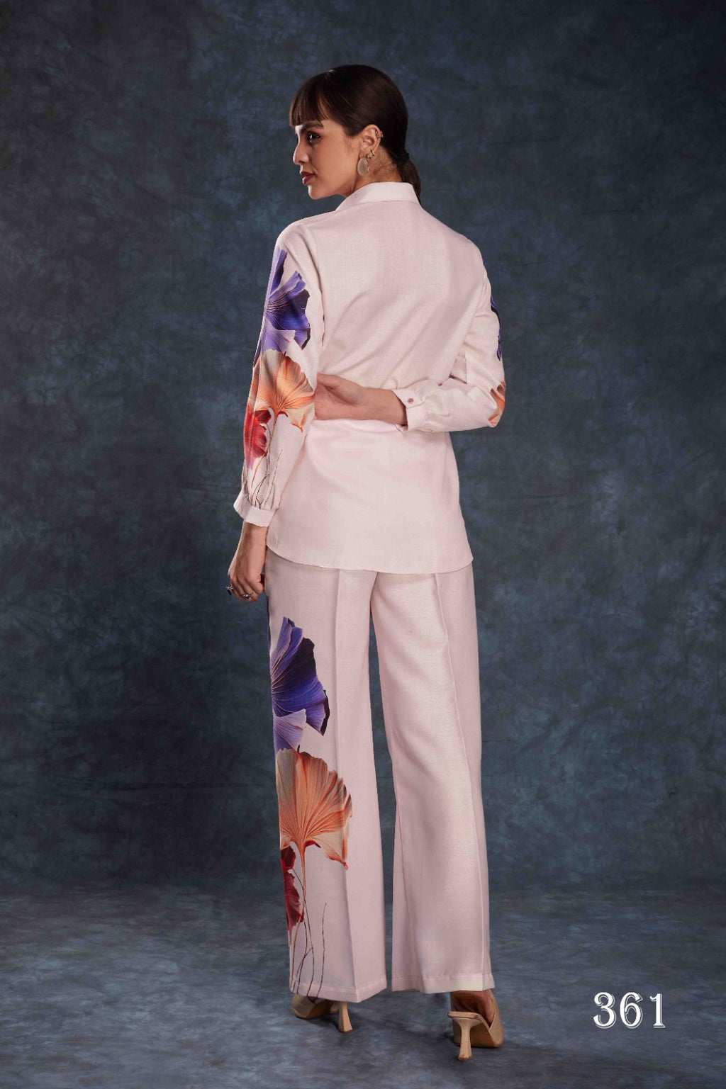 Buy Navy Blue Digital Printed Linen Jumpsuit From Ethnic Plus - ANIBEY