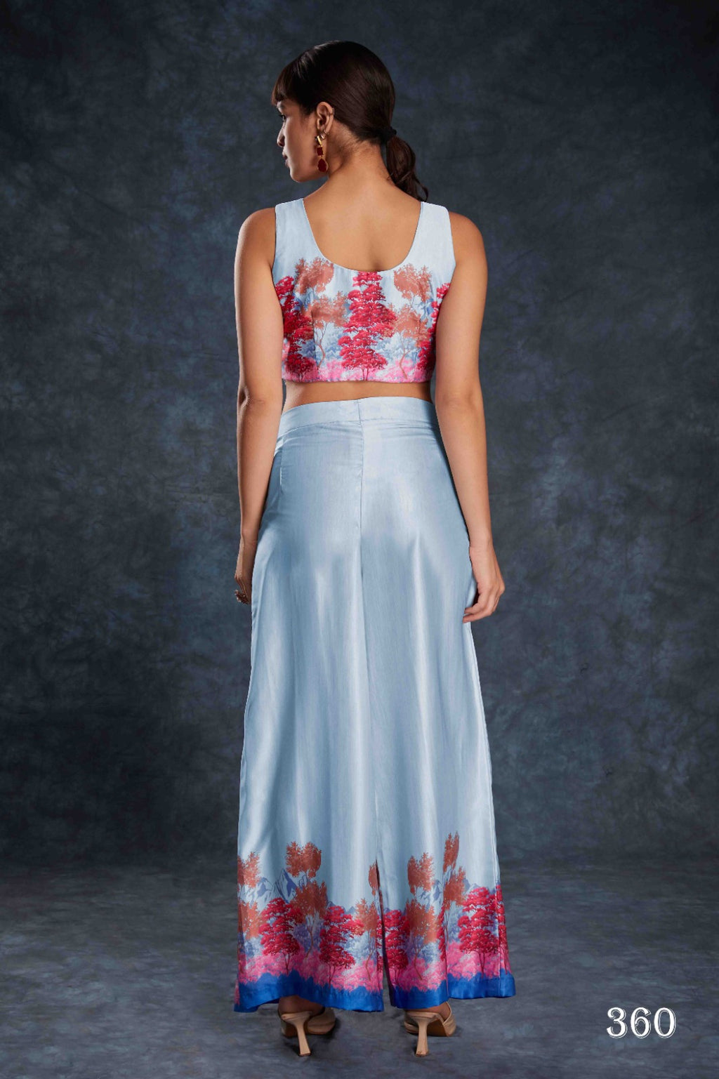 Buy Navy Blue Digital Printed Linen Jumpsuit From Ethnic Plus - ANIBEY