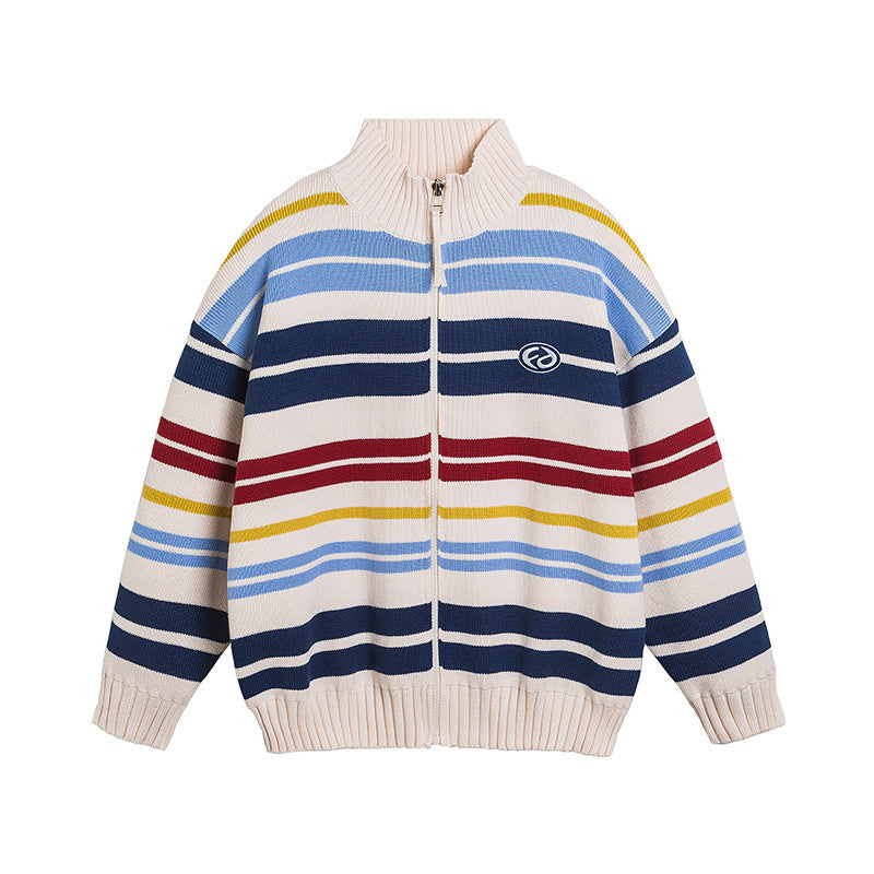 Striped Sweater Casual All-match Loose Sweater - ANIBEY