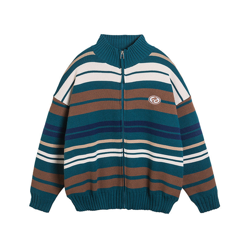 Striped Sweater Casual All-match Loose Sweater - ANIBEY