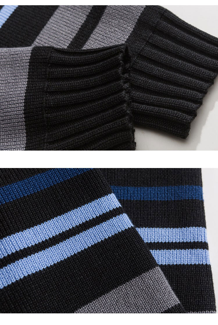 Striped Sweater Casual All-match Loose Sweater - ANIBEY