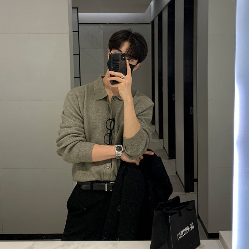 Men's Loose Outer Wear Long-sleeved Sweater - ANIBEY