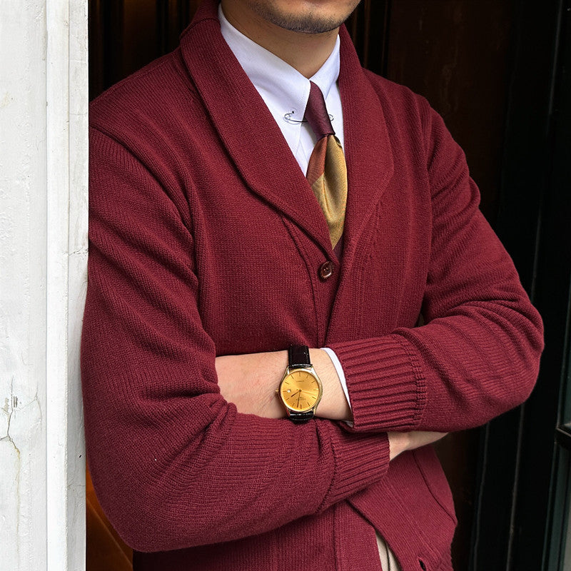 Retro Warm Knit Jacket Slim Fit - ANIBEY