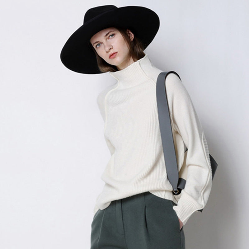 Women's high neck cashmere sweater - ANIBEY