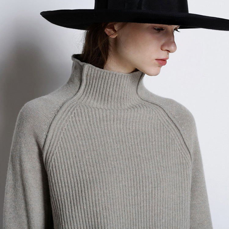 Women's high neck cashmere sweater - ANIBEY