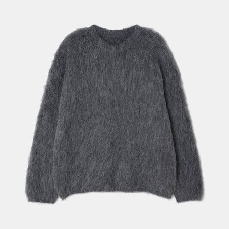 High-end Niche Alpaca Round Neck Wool Sweater - ANIBEY