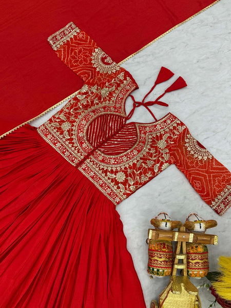 Jk Mart Embroidery work traditional gown Price in India - ANIBEY