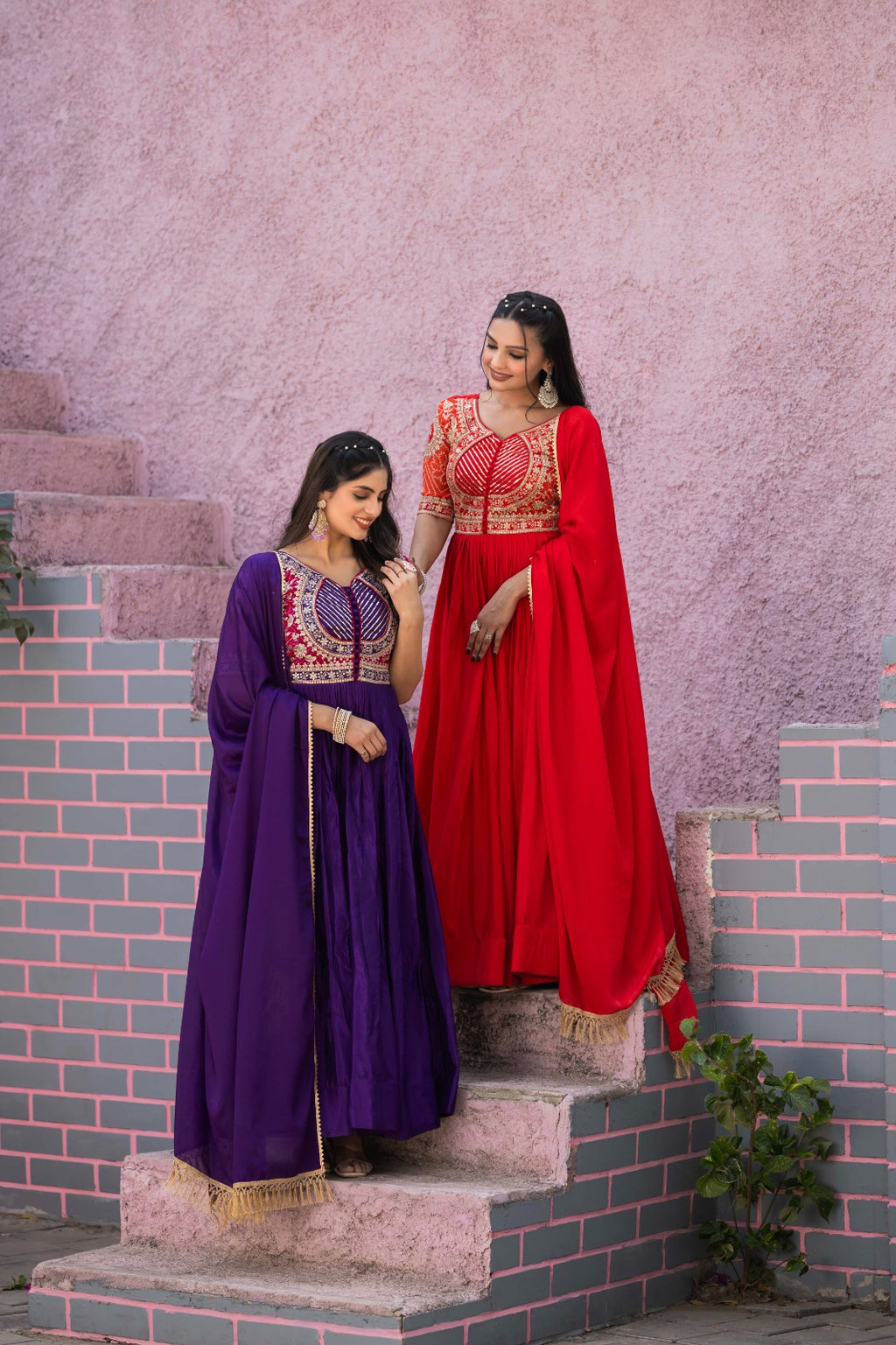 Jk Mart Embroidery work traditional gown Price in India - ANIBEY