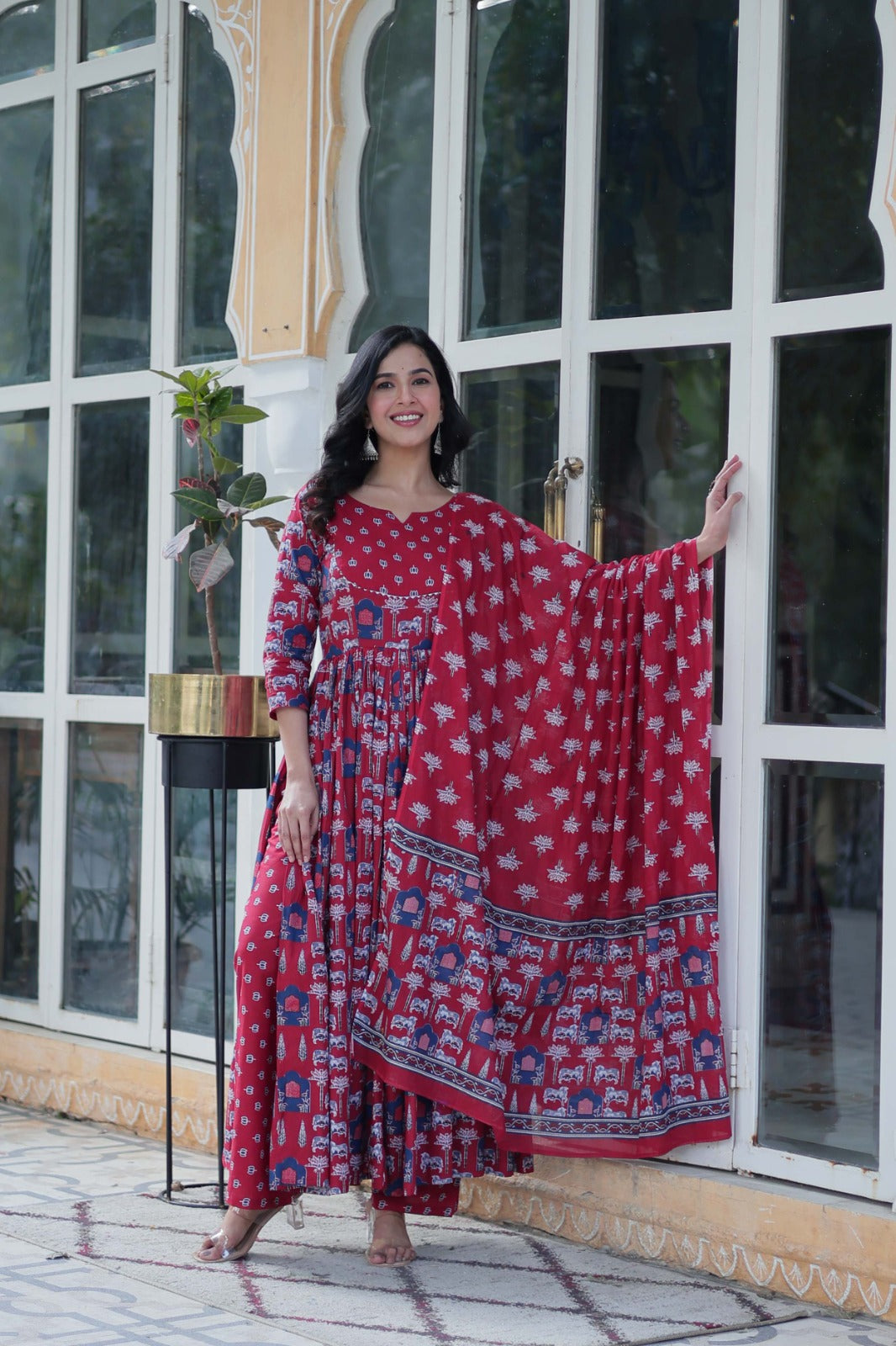 WOMEN HEAVY PURE COTTON SUIT SET - ANIBEY