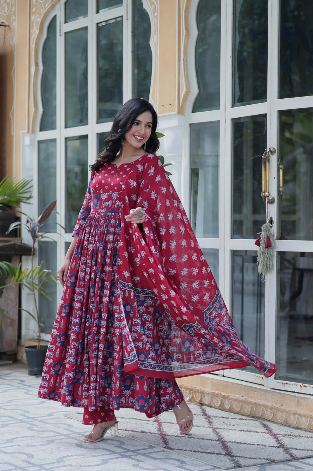 WOMEN HEAVY PURE COTTON SUIT SET - ANIBEY