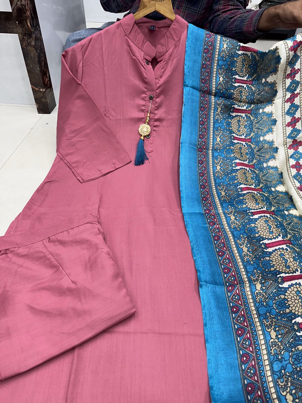 Buy Pink Kurta Suit Sets for Women by VREDEVOGEL - ANIBEY