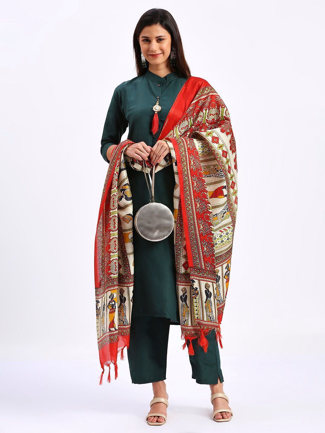 Buy Pink Kurta Suit Sets for Women by VREDEVOGEL - ANIBEY