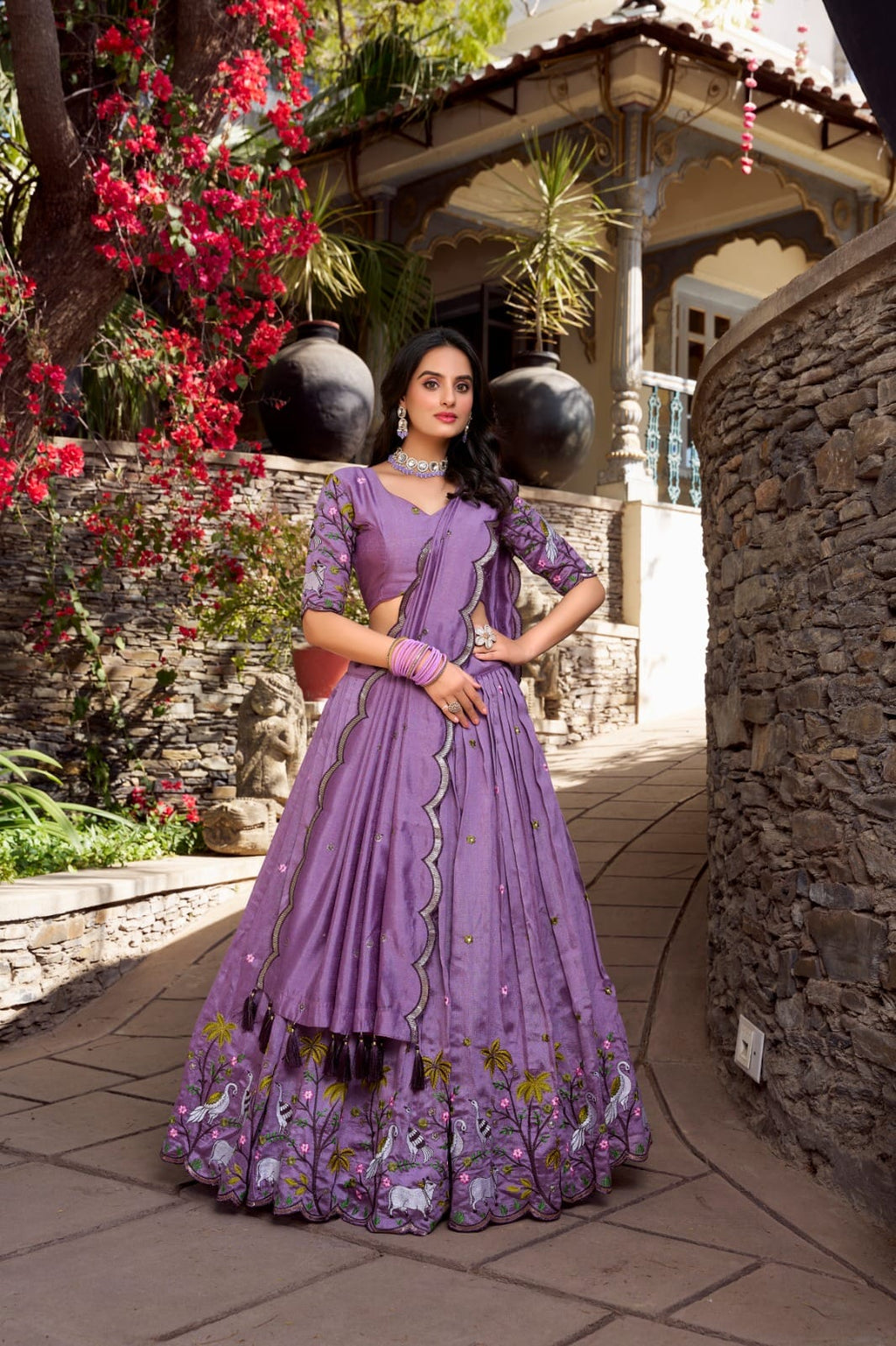 Heavy Embroidered Elephant Design Lehenga Choli