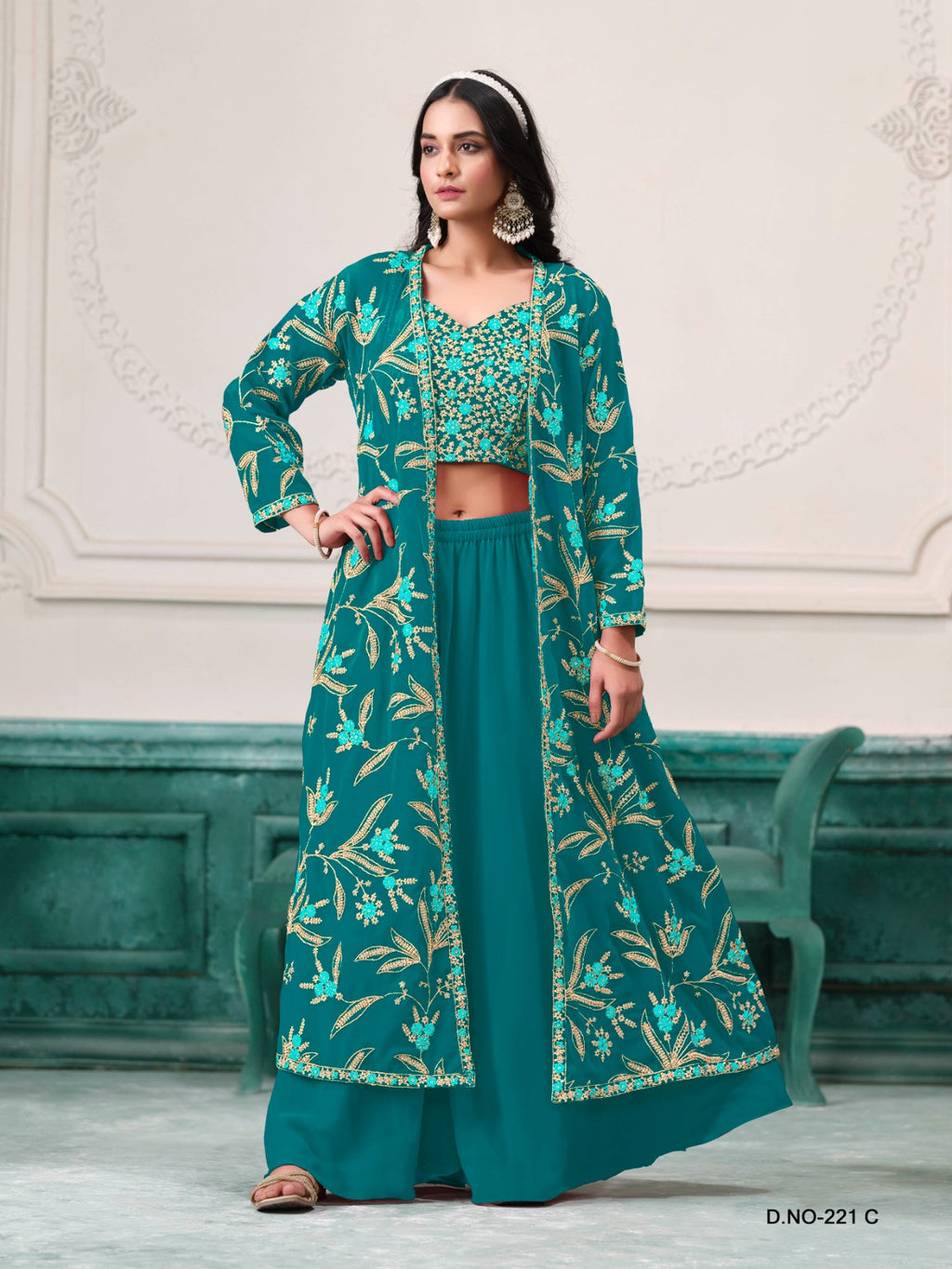 SIYA LIFESTYLE Embroidered Semi Stitched Lehenga Choli - - ANIBEY