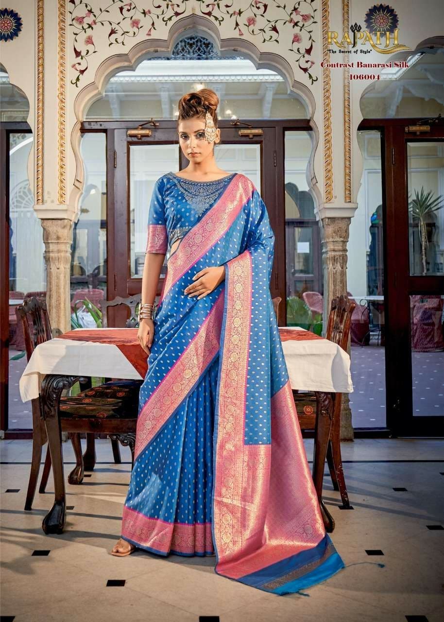 Indian Saree Traditional Banarasi Silk - ANIBEY