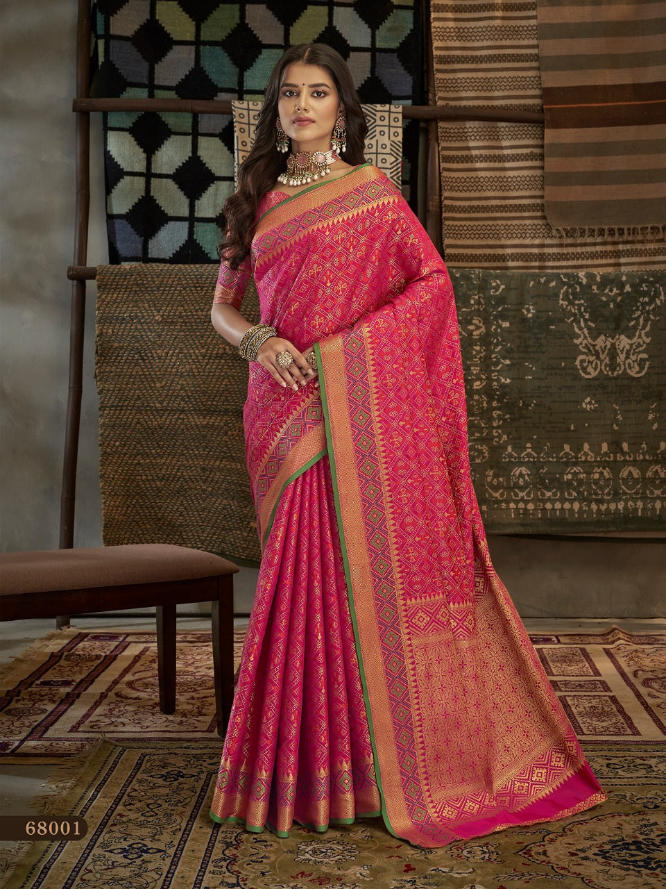 Indian Saree Traditional Banarasi Silk - ANIBEY