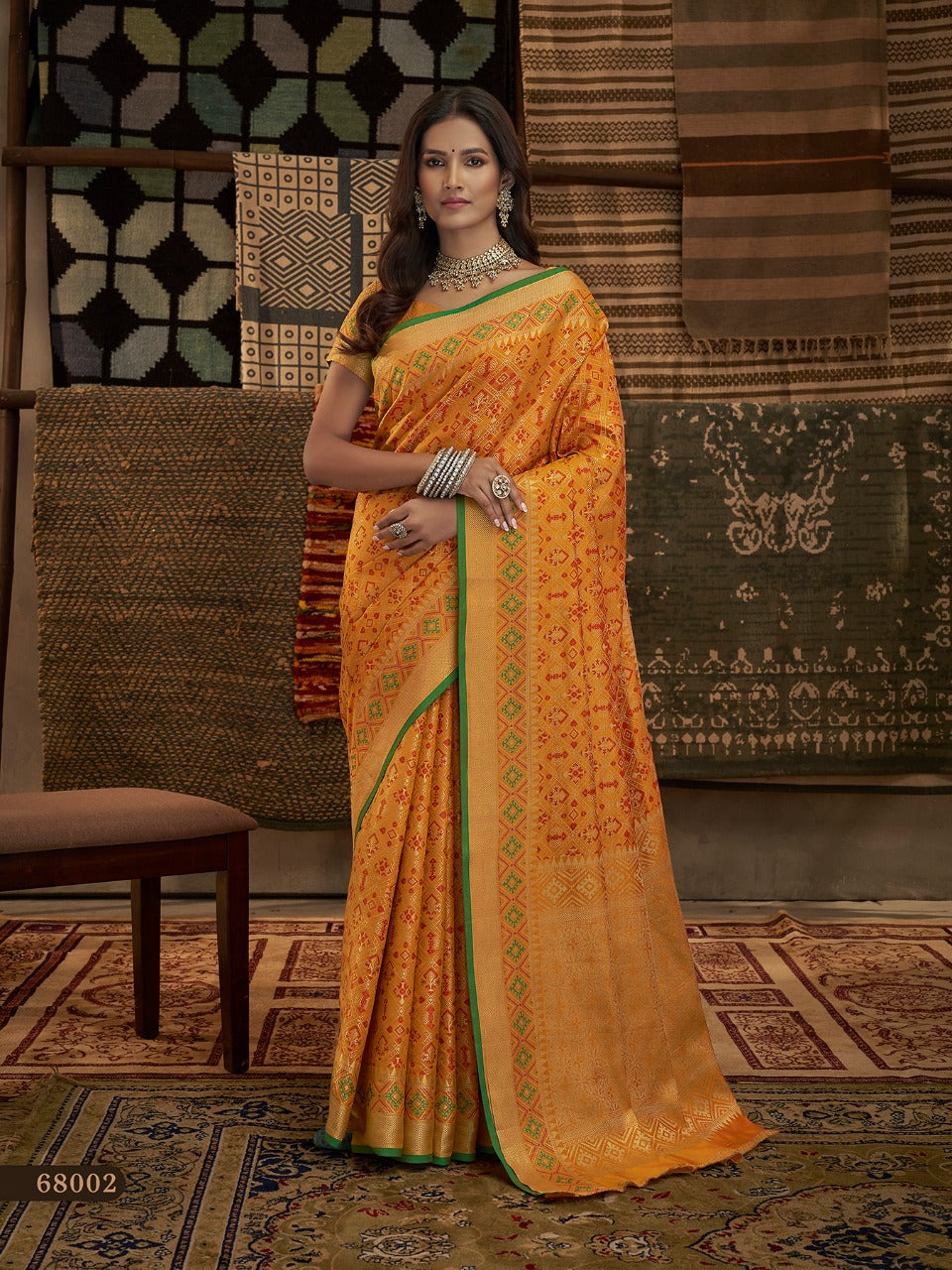 Indian Saree Traditional Banarasi Silk - ANIBEY