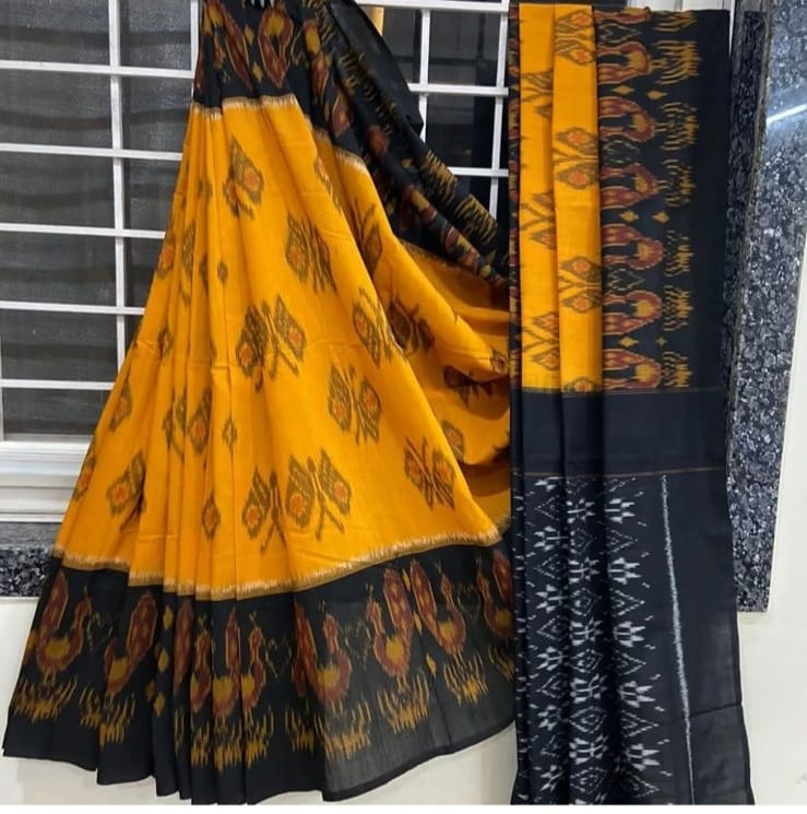Soft, flowy Linen silk cotton sarees with all over Batik - ANIBEY