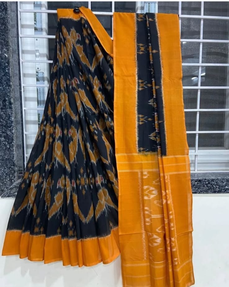 Soft, flowy Linen silk cotton sarees with all over Batik - ANIBEY