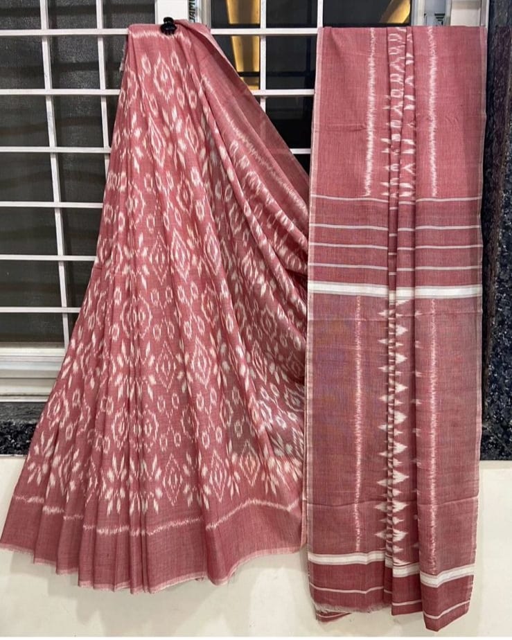 Soft, flowy Linen silk cotton sarees with all over Batik - ANIBEY