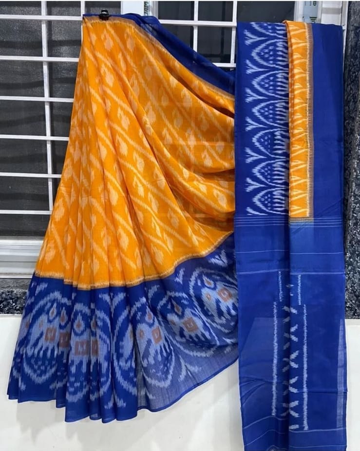 Soft, flowy Linen silk cotton sarees with all over Batik - ANIBEY