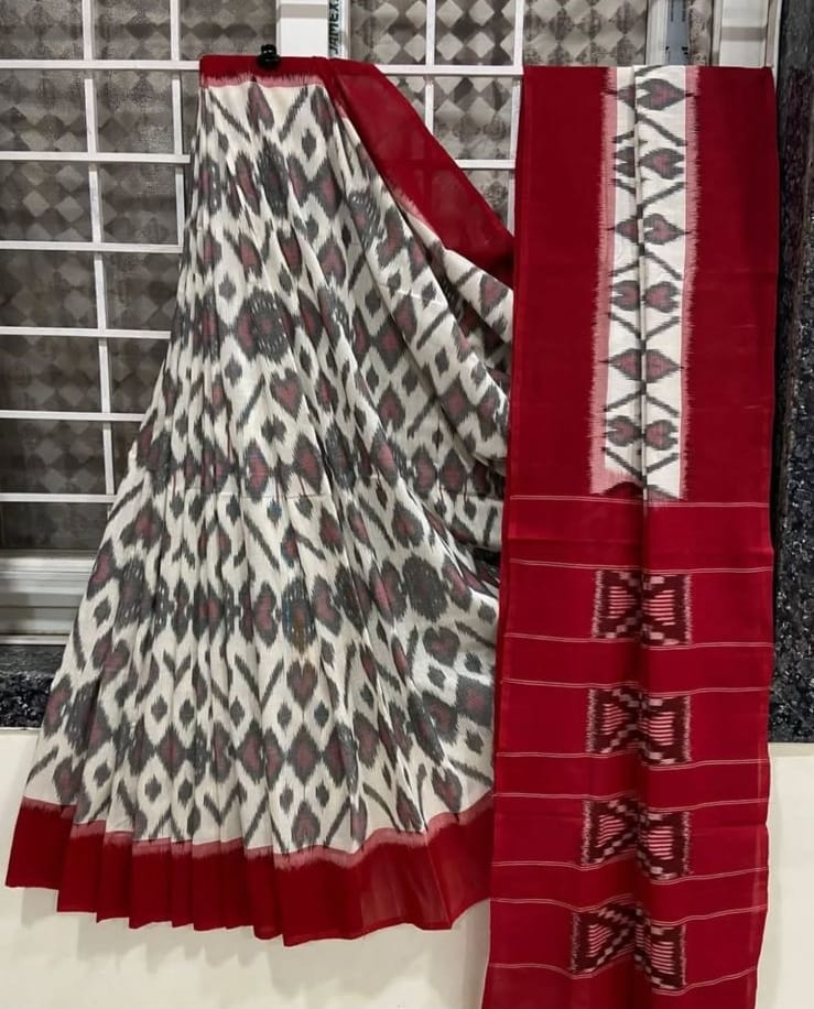 Soft, flowy Linen silk cotton sarees with all over Batik - ANIBEY