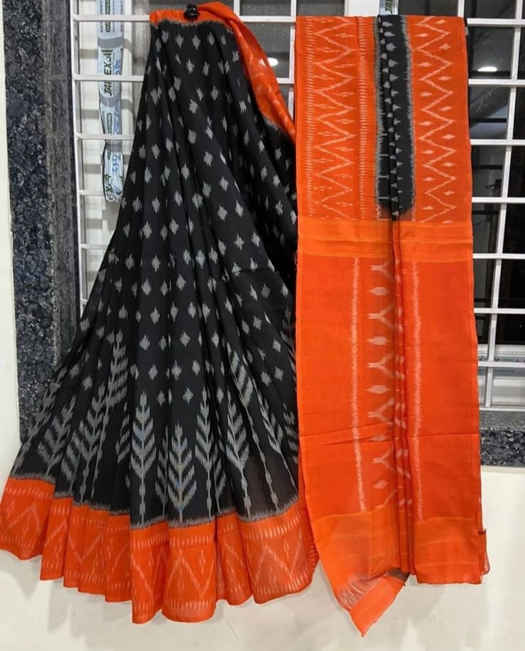 Soft, flowy Linen silk cotton sarees with all over Batik - ANIBEY