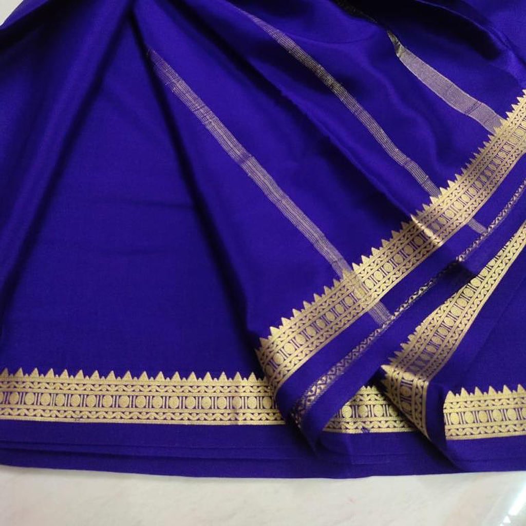 Mysore Silk Saree For Women's With Blouse Piece - ANIBEY