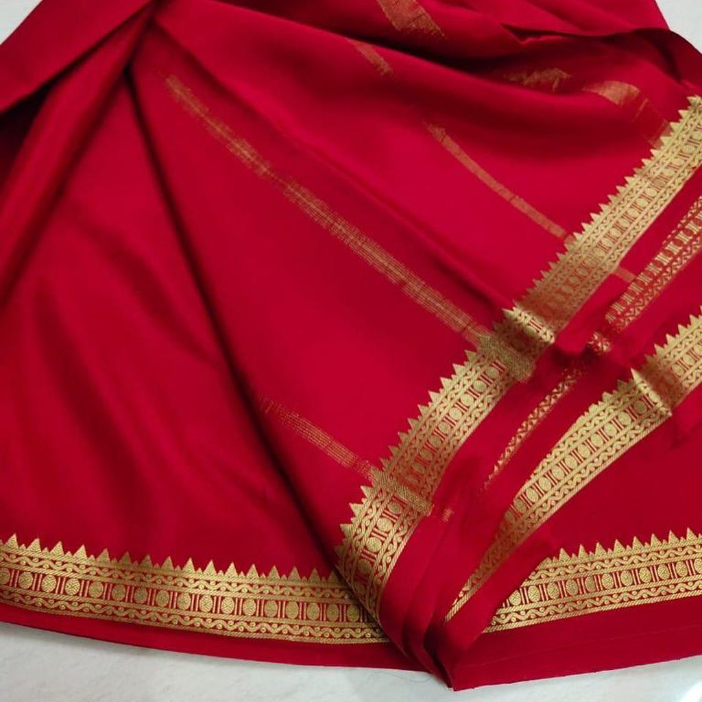 Mysore Silk Saree For Women's With Blouse Piece - ANIBEY