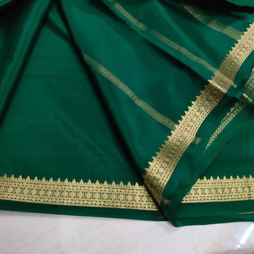 Mysore Silk Saree For Women's With Blouse Piece - ANIBEY