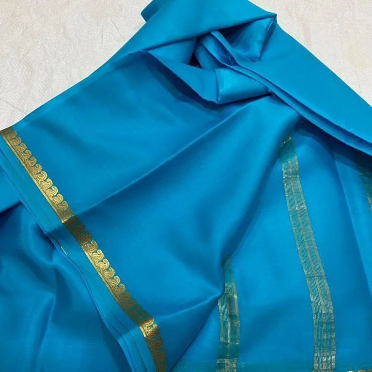 Mysore Silk Saree For Women's With Blouse Piece - ANIBEY
