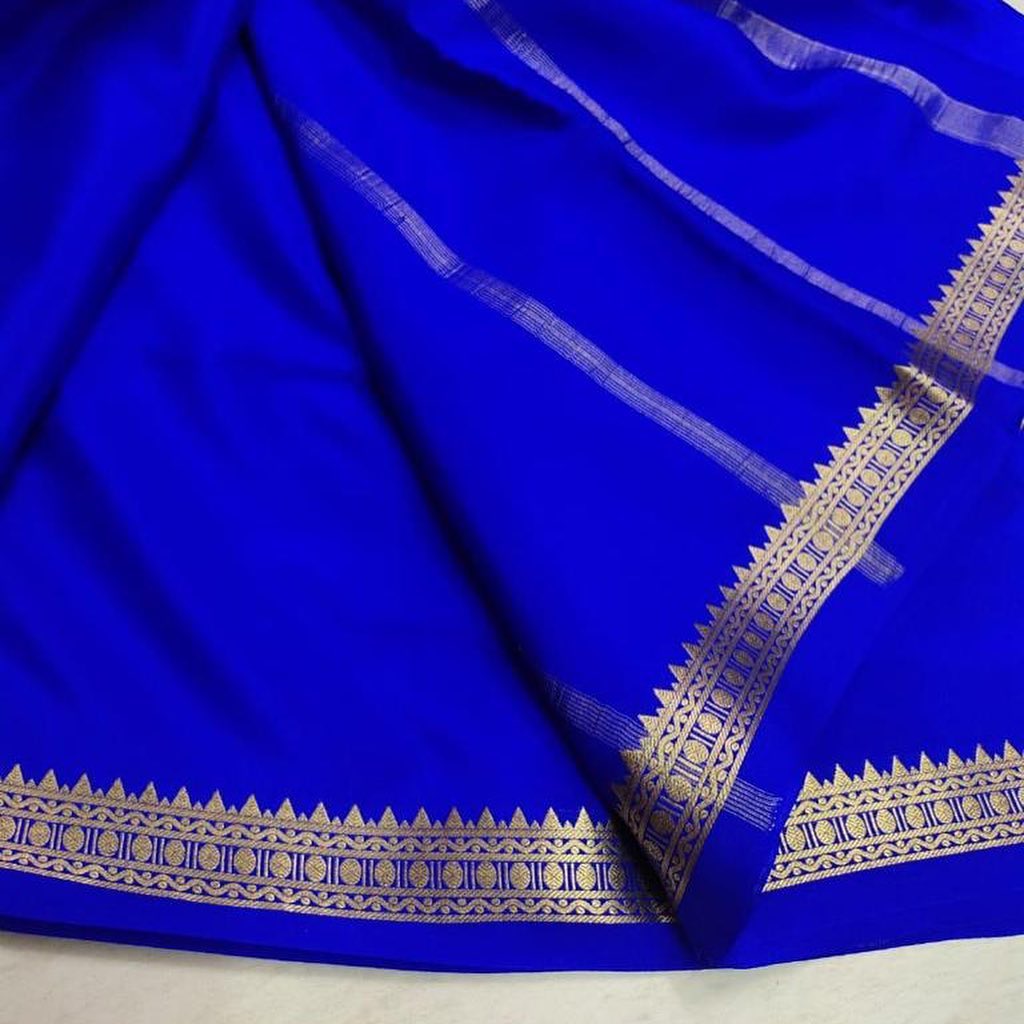 Mysore Silk Saree For Women's With Blouse Piece - ANIBEY