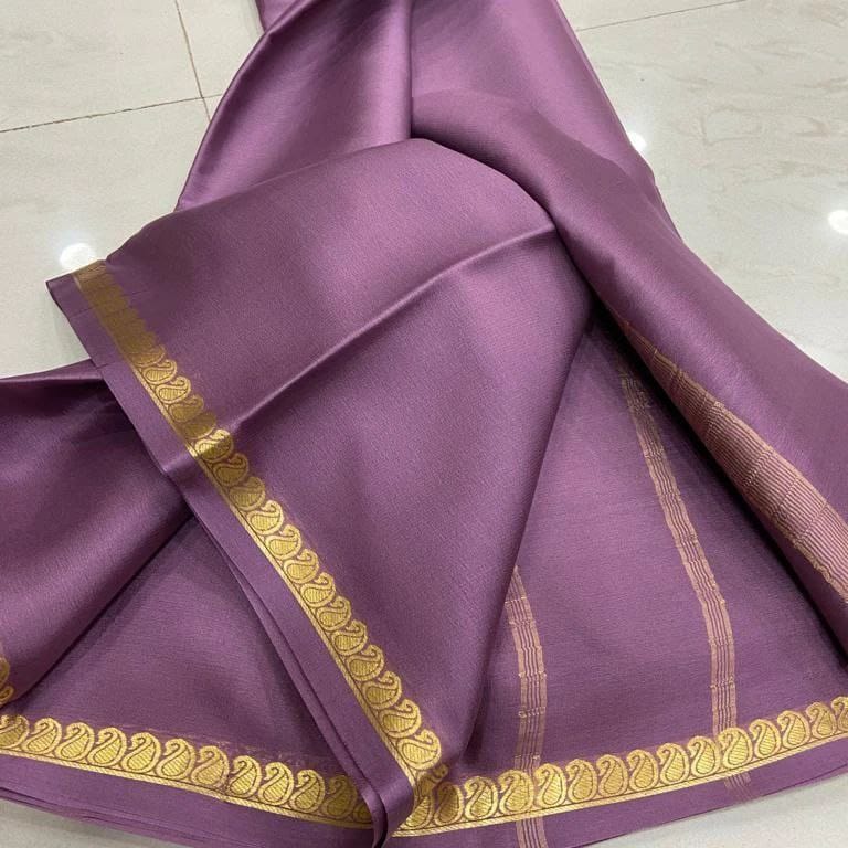 Mysore Silk Saree For Women's With Blouse Piece - ANIBEY